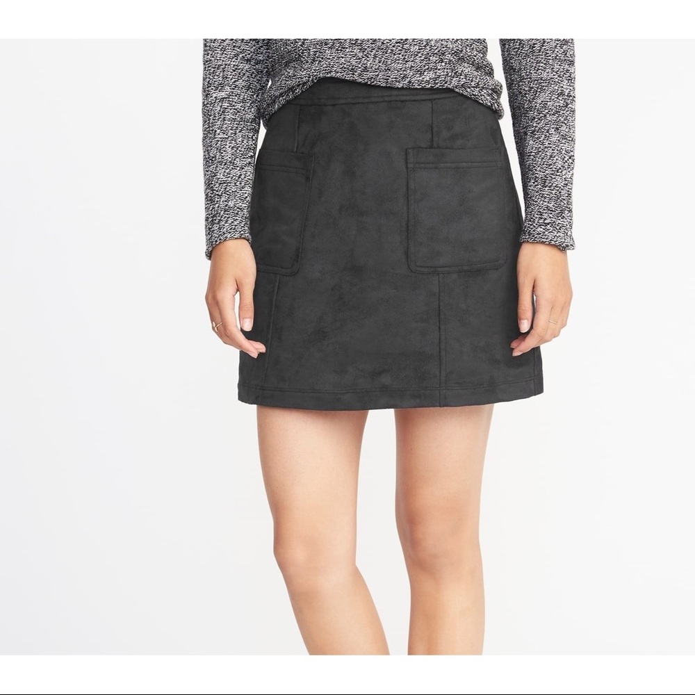 Old Navy Faux-Suede Utility A-Line Skirt